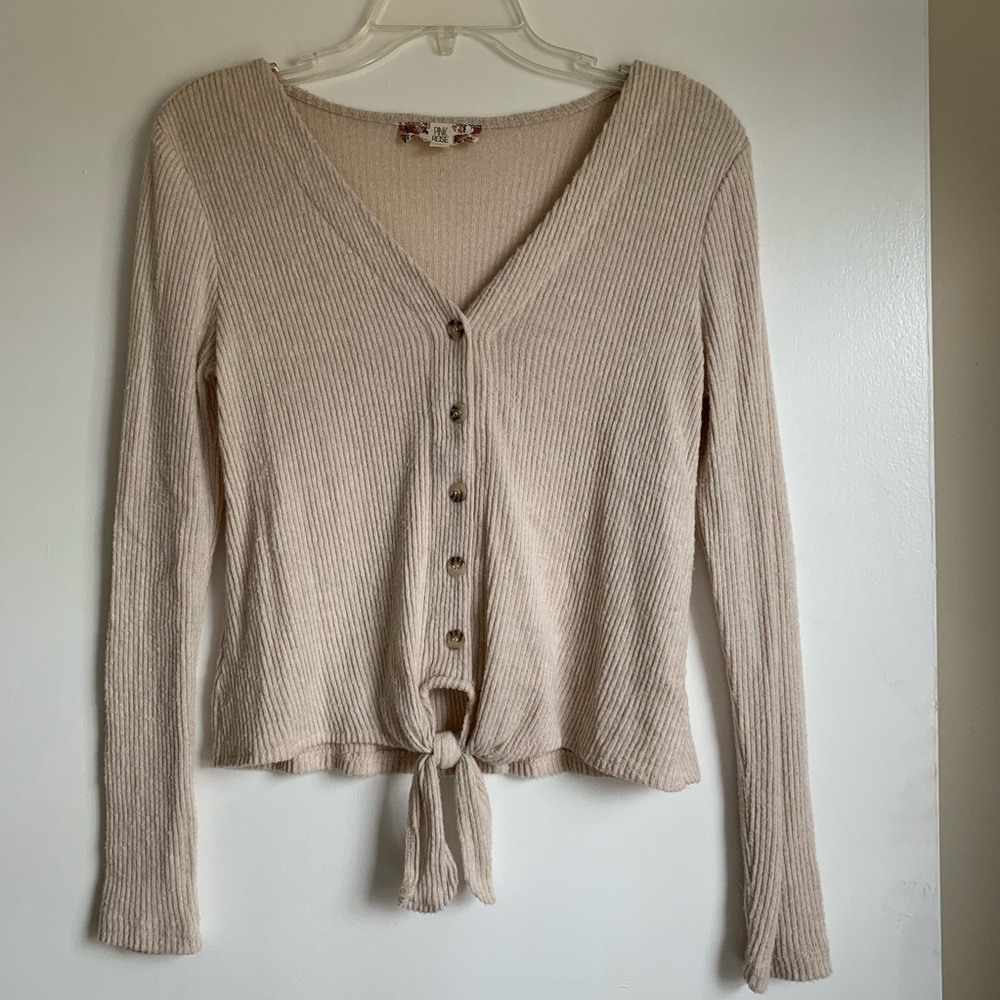 Pink Rose Button Down Blouse